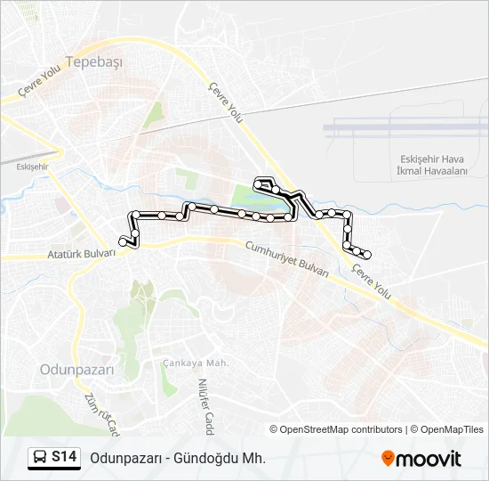 S14 Bus Line Map