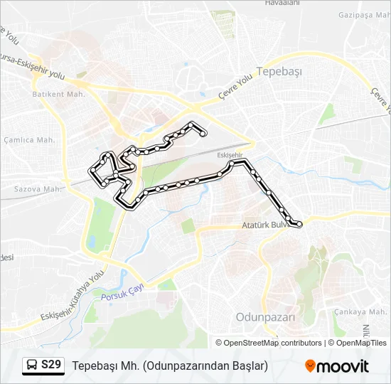 S29 Bus Line Map