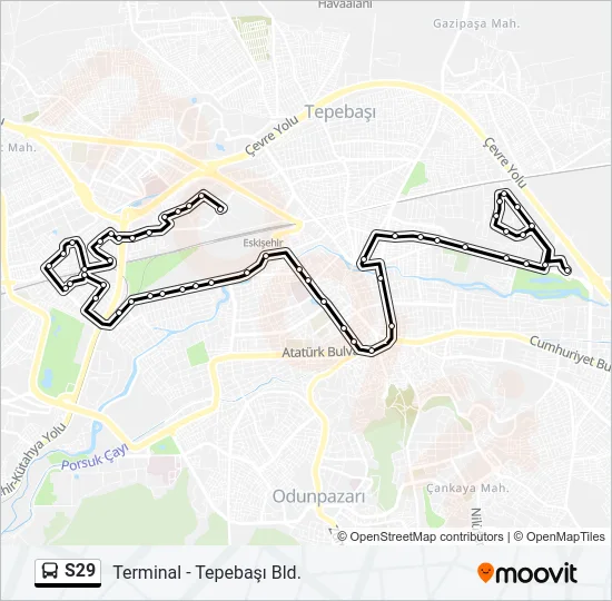 S29 Bus Line Map