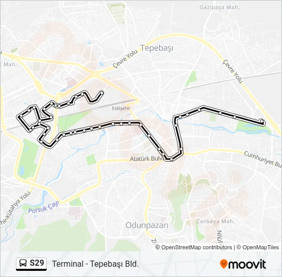 S29 Bus Line Map