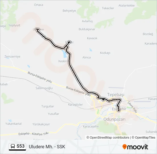 S53 Bus Line Map