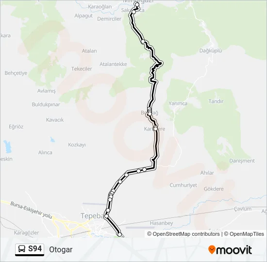 S94 Bus Line Map