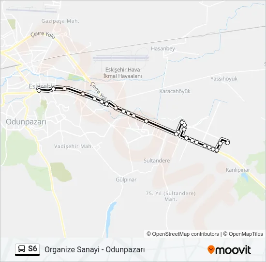 S6 Bus Line Map