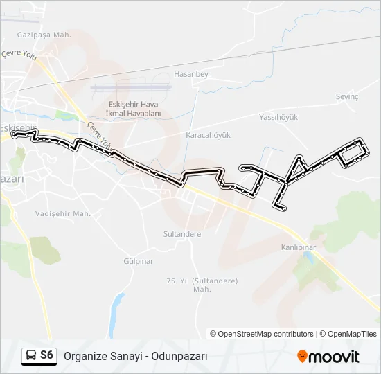 S6 Bus Line Map
