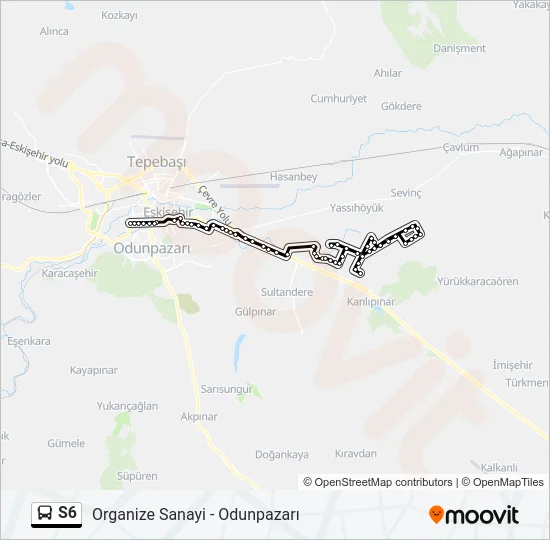 S6 Bus Line Map