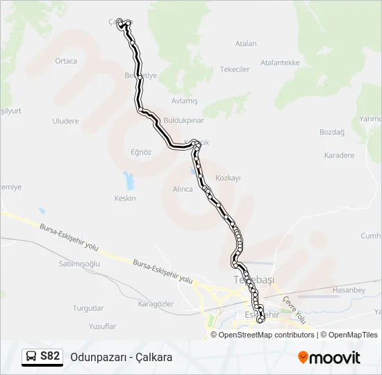 S82 Bus Line Map