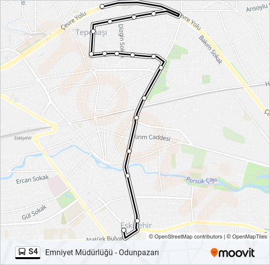 S4 bus Line Map