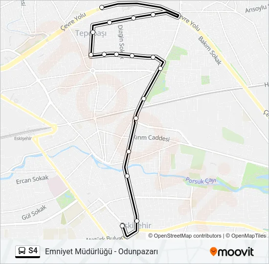 S4 Bus Line Map