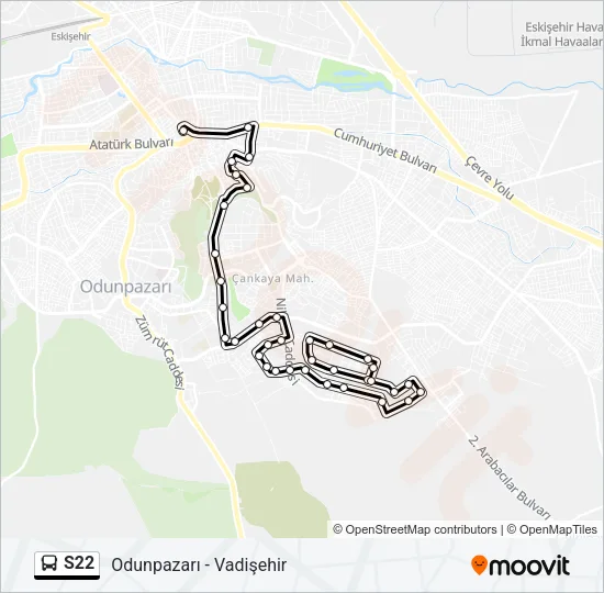 S22 Bus Line Map
