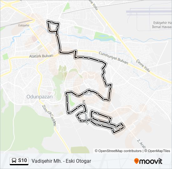 S10 bus Line Map