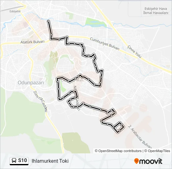 S10 Bus Line Map