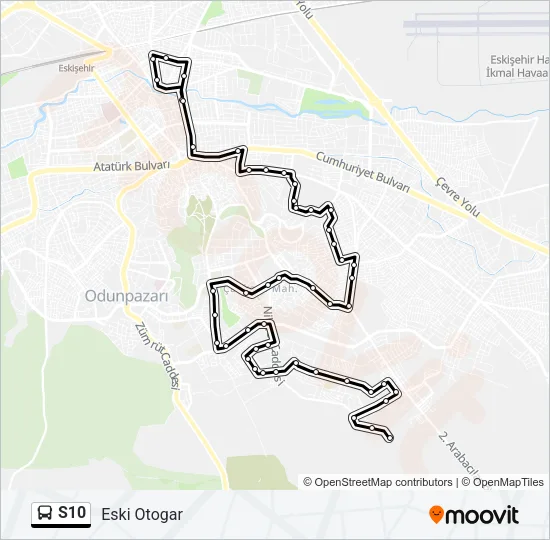 S10 Bus Line Map