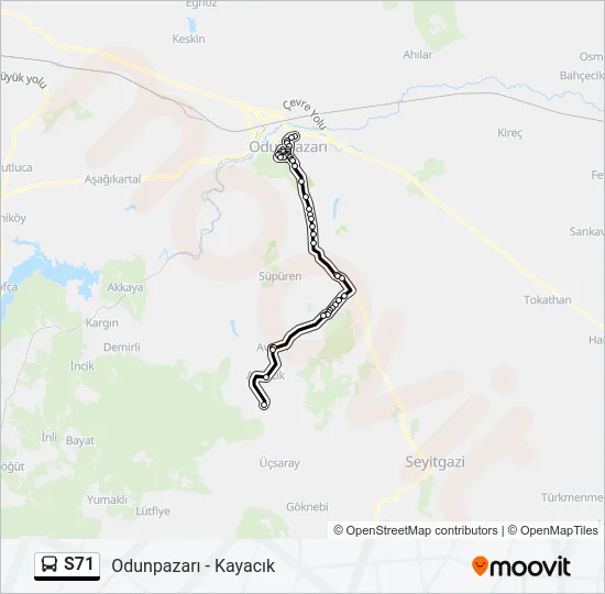 S71 Bus Line Map