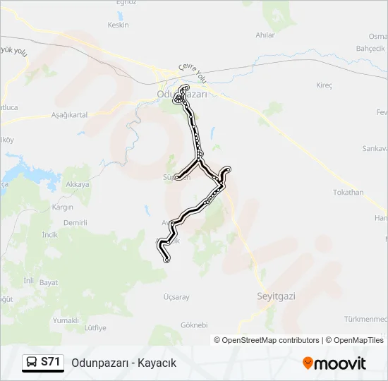 S71 Bus Line Map