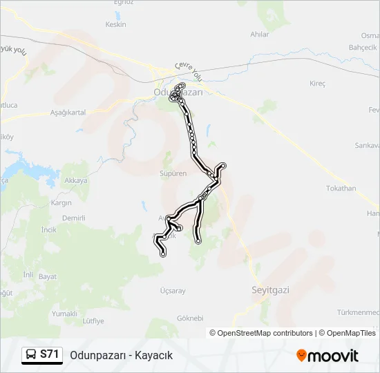 S71 Bus Line Map