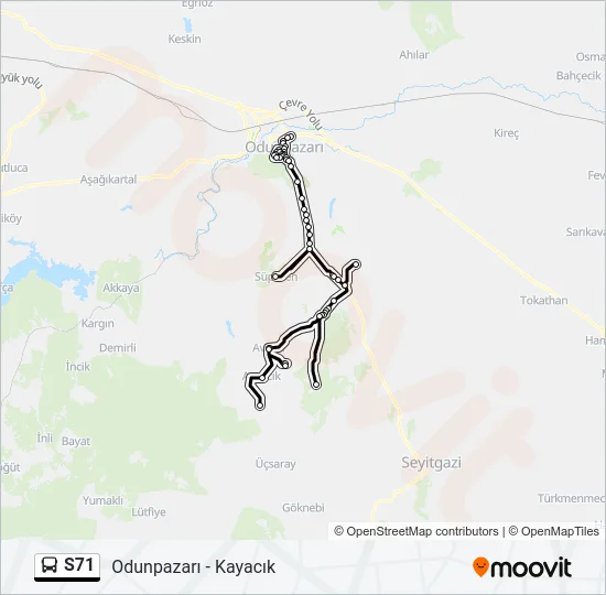S71 Bus Line Map
