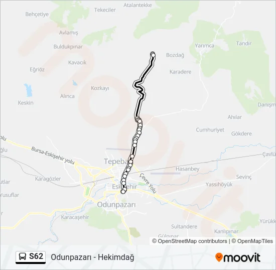 S62 Bus Line Map
