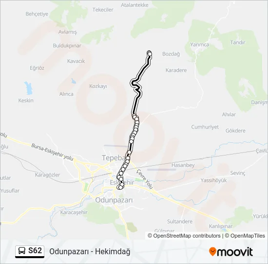 S62 Bus Line Map