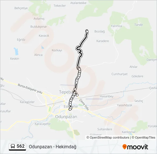 S62 Bus Line Map