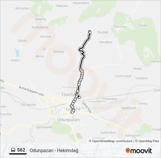 S62 Bus Line Map