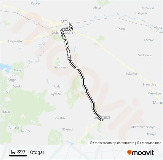 S97 Bus Line Map