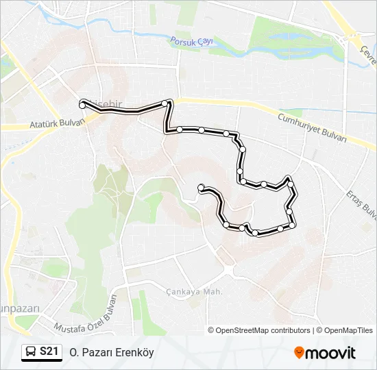 S21 Bus Line Map