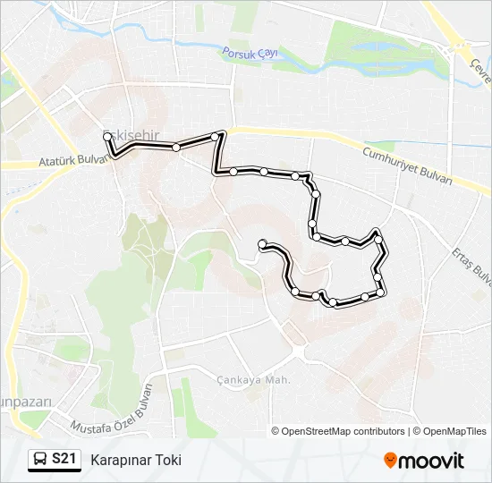 S21 Bus Line Map