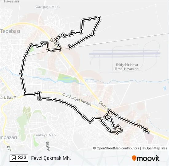 S33 Bus Line Map