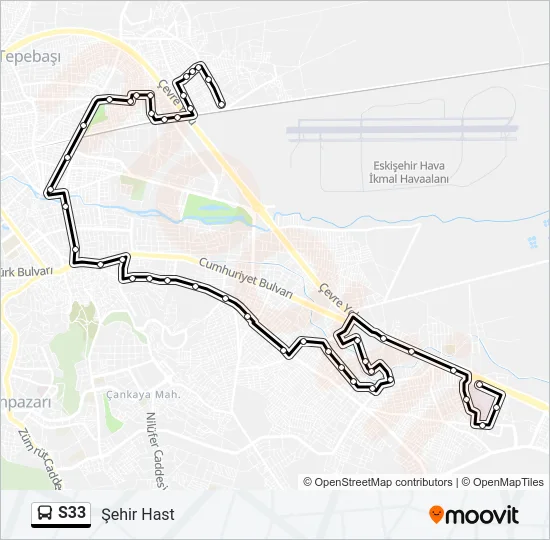 S33 Bus Line Map