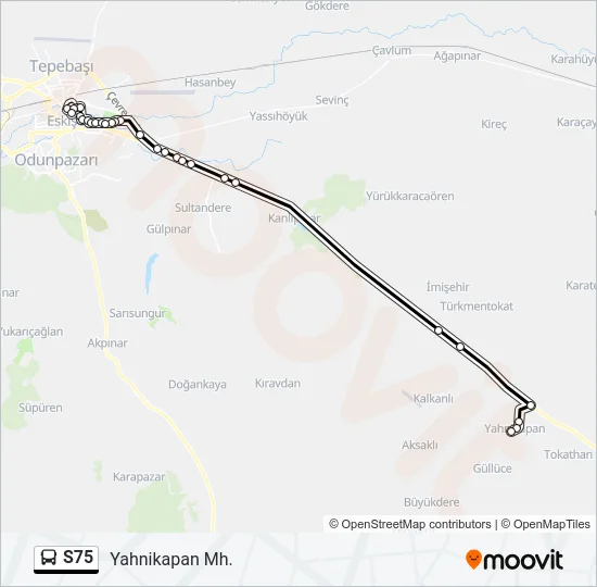 S75 Bus Line Map