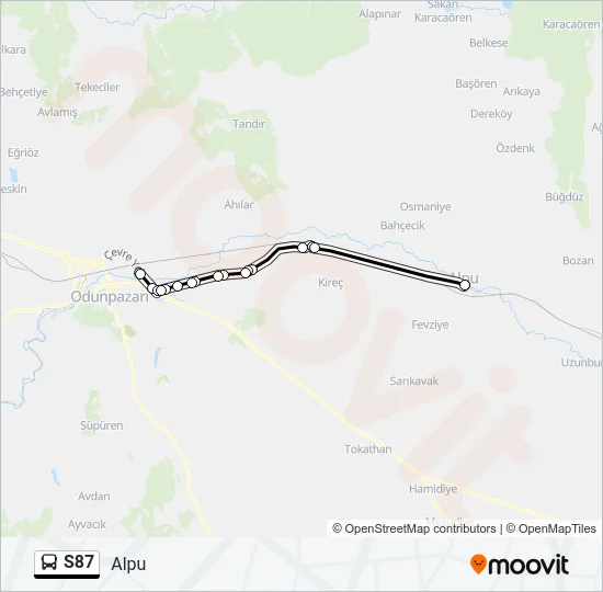 S87 Bus Line Map