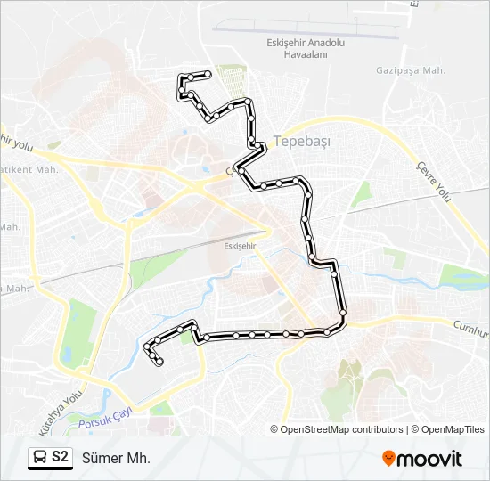 S2 Bus Line Map