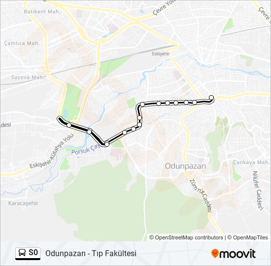 S0 bus Line Map