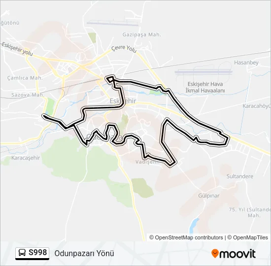 S998 Bus Line Map