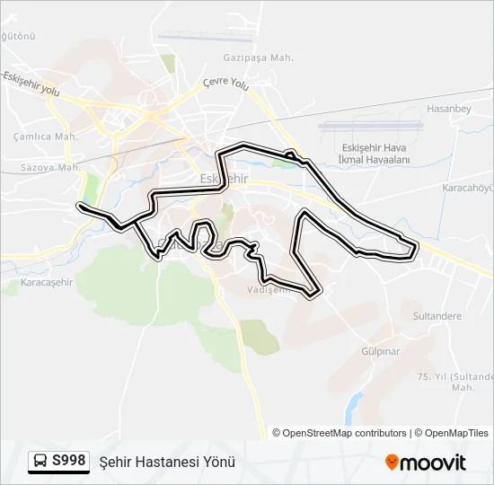 S998 Bus Line Map