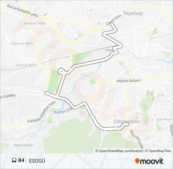 B4 Bus Line Map