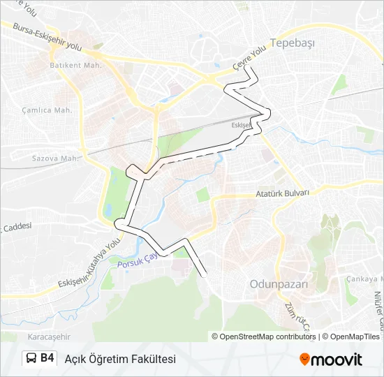 B4 Bus Line Map