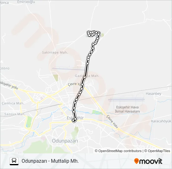 S59 NÖBET Bus Line Map