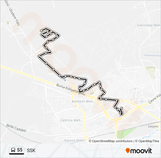 S5 Bus Line Map