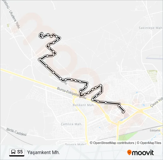 S5 Bus Line Map