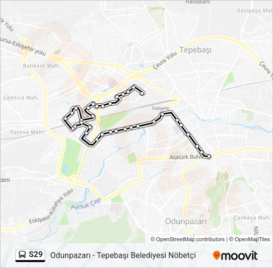 S29 Bus Line Map