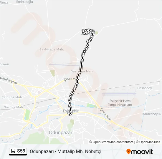 S59 Bus Line Map
