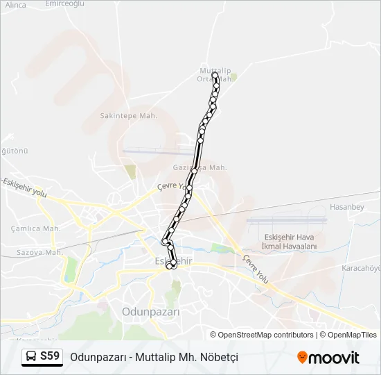 S59 Bus Line Map