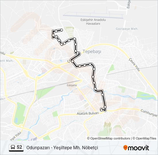 S2 Bus Line Map