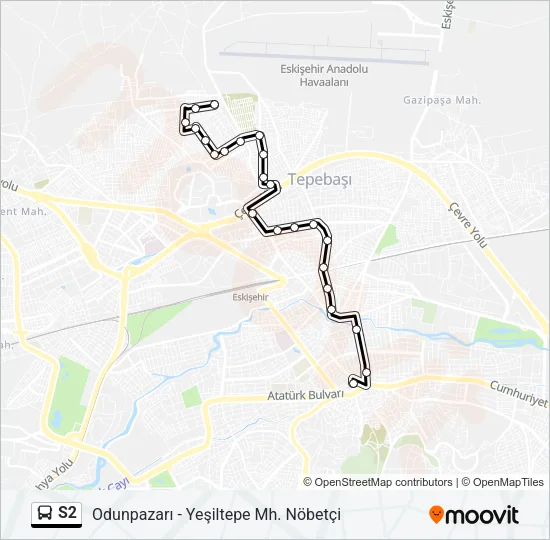 S2 Bus Line Map