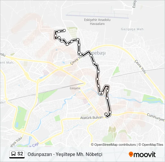 S2 Bus Line Map