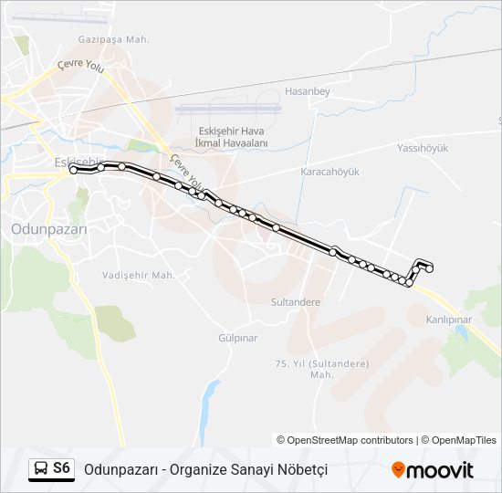 S6 Bus Line Map
