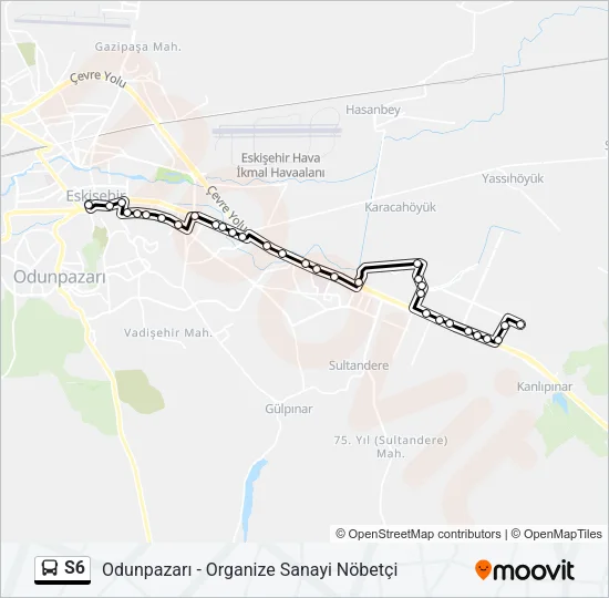 S6 Bus Line Map