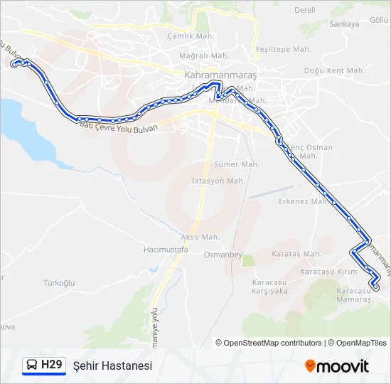 H29 Bus Line Map