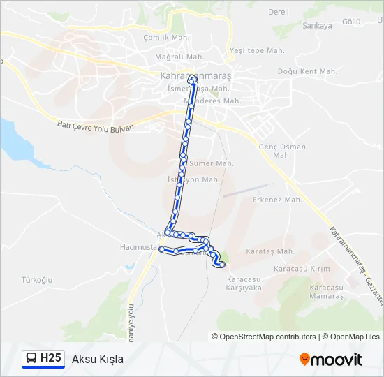 H25 Bus Line Map